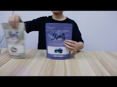 O saco plástico geado do zíper fez o suporte impresso do empacotamento de alimento do ofício acima do saco do malote