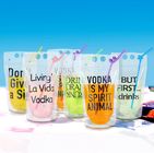 Party Beverage Drink Pouch With Straws Novelty Funny Translucent Zipper Plastic Pouches Drink Bags