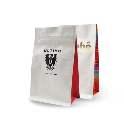 Sacos de empacotamento de empacotamento sustentáveis reusáveis biodegradáveis do café preto do malote