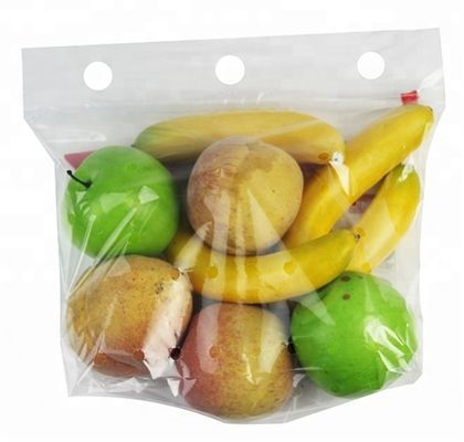 Frutas e legumes biodegradáveis da proteção que empacotam o saco plástico claro do zíper